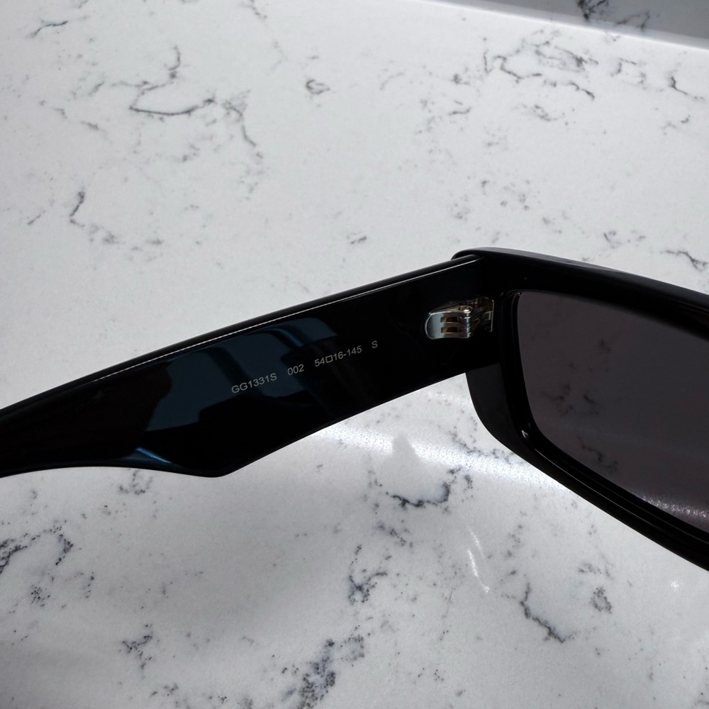 Gucci Dark Rectangular Sunglasses - image 5